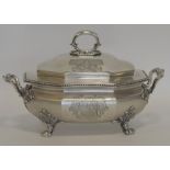 PAUL STORR: A good silver tureen and cover, the bo