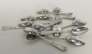 A heavy set of twelve OE pattern teaspoons. Birmin