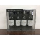 A boxed set of four 18.7cl bottles of Vin de Pays