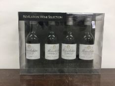 A boxed set of four 18.7cl bottles of Vin de Pays