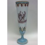 A 19th Century opaline glass tapering vase, very