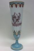 A 19th Century opaline glass tapering vase, very