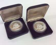 Two x Proof Birmingham Mint silver coins within a