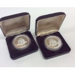 Two x Proof Birmingham Mint silver coins within a