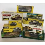 SOLIDO: A box containing nine various die-cast mod