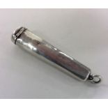 A silver tapering cheroot holder. Birmingham. Appr