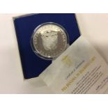 A large 1974 silver Panama 20 Balboas coin. Est. £