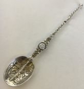 A boxed set of six silver apostle teaspoons. Londo