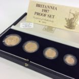 A good cased Royal Mint Britannia 1987 Proof coin