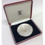 A heavy silver Royal Mint medallion entitled "In T