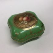 A Coalport hand painted box decorated with gilding