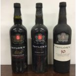 1 x 75cl bottle of Taylor's 10 Year Old Tawny Port, together with