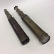 Two brass mounted telescopes. One by Cary of Londo