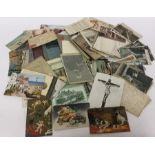 A bundle of old wartime and other postcards. Est.