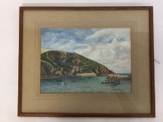 M CALLEN: A framed and glazed watercolour depictin