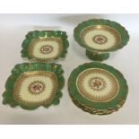 An attractive dessert set decorated with gilding.