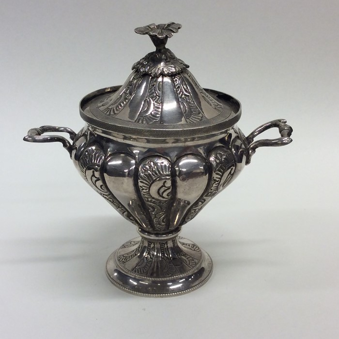 A good quality Turkish silver vase and cover decor
