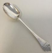 EXETER: A good silver dog nose spoon with rat tail