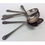 A heavy set of six bead edge teaspoons. Birmingham