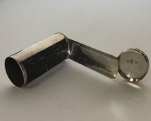 An unusual Antique silver nutmeg grater of typical