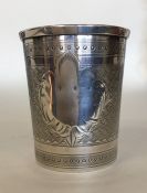 A Continental silver goblet in the form of a thimb