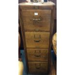 An oak four drawer filing cabinet. Est. £150 - £20