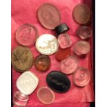 A good collection of oval crystal and other intagl