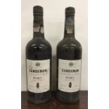 Two x 75cl bottles of Sandeman Vintage 1985 Port. (2)