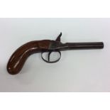 An Antique flintlock pistol together with an Easte