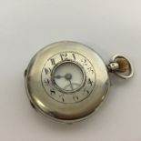 A gent's silver Half Hunter pocket watch with whit