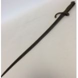 An old bayonet, numbered R 23185. Est. £30 - £40.