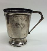 An Edwardian tapering silver christening cup. Lond