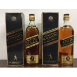 Two x 75cl bottles of Johnnie Walker Extra Special Black Label Old