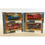 CORGI: Four boxed die-cast model Cabover trucks nu