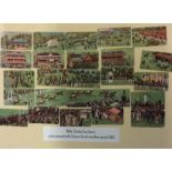An unusual set of cigarette cards mounted as a rac
