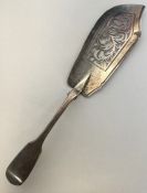 A large silver fiddle pattern fish slice. London.