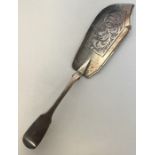 A large silver fiddle pattern fish slice. London.