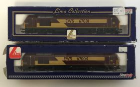 LIMA: Two 00 gauge boxed scale model EWS diesel lo
