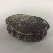 A Continental Antique silver gilt box attractively