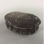 A Continental Antique silver gilt box attractively