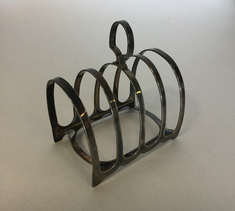 An Adams' style five bar silver toast rack. Sheffi