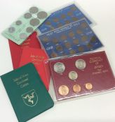 Two x George V decimal coin sets together with oth