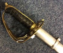 A good brass mounted sword with leather mounted ha