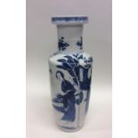 An Antique Chinese blue and white Kangxi vase deco