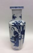 An Antique Chinese blue and white Kangxi vase deco