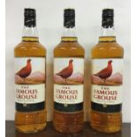 Three x 1 litre bottles of The Famous Grouse Blended Scotch Whisky. (3)