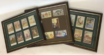 Three framed and glazed pictures depicting a selec