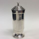A good quality heavy silver sugar caster with pane