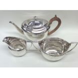 A good quality Georgian three piece tea set attrac