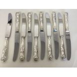 A good set of ten kings' pattern silver handled di